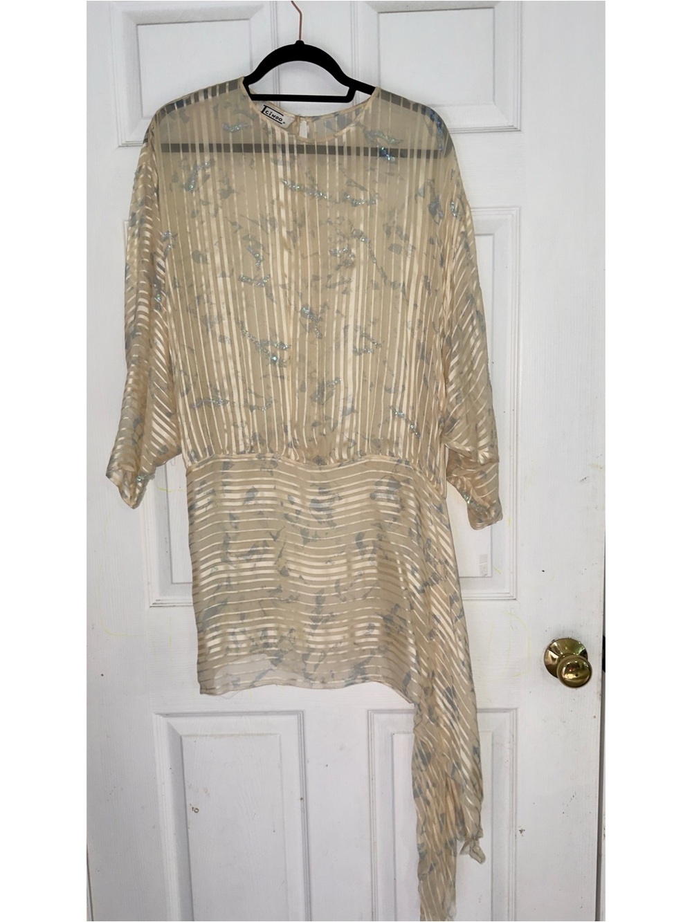 Vintage Silk Farm by Icinoo blouse/dress w/sequins - size 10